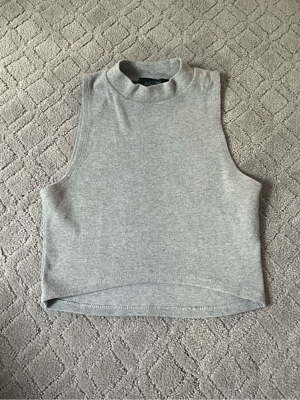 Mock Neck Cropped Tank Top